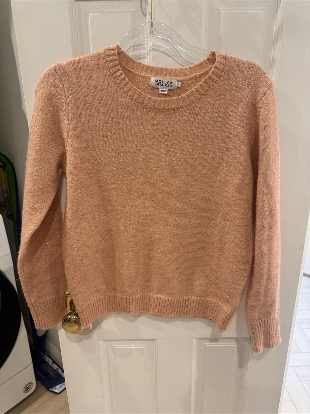 Molly Bracken Peach Crewneck Sweater